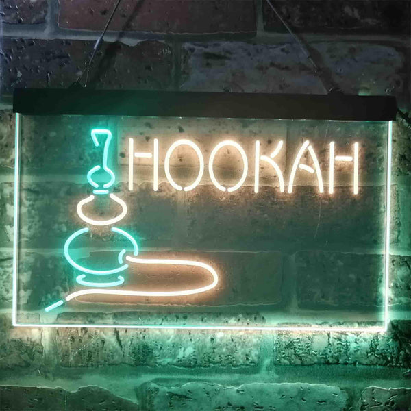 ADVPRO Hookah Smoke Bar Dual Color LED Neon Sign st6-i3906 - Green & Yellow