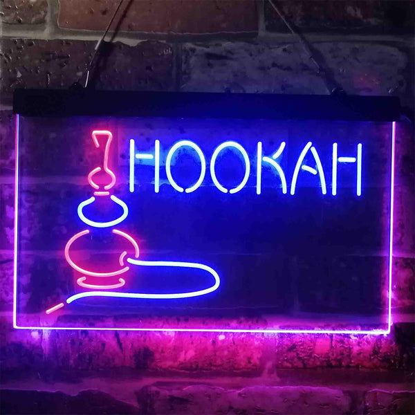 ADVPRO Hookah Smoke Bar Dual Color LED Neon Sign st6-i3906 - Red & Blue