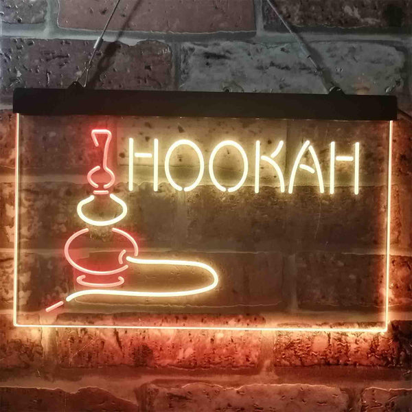 ADVPRO Hookah Smoke Bar Dual Color LED Neon Sign st6-i3906 - Red & Yellow