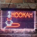 ADVPRO Hookah Smoke Bar Dual Color LED Neon Sign st6-i3906 - White & Orange