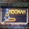 ADVPRO Hookah Smoke Bar Dual Color LED Neon Sign st6-i3906 - White & Yellow