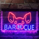 ADVPRO BBQ Pig Nose Funny Garden Display Dual Color LED Neon Sign st6-i3907 - Blue & Red