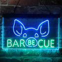 ADVPRO BBQ Pig Nose Funny Garden Display Dual Color LED Neon Sign st6-i3907 - Green & Blue