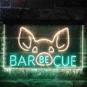 ADVPRO BBQ Pig Nose Funny Garden Display Dual Color LED Neon Sign st6-i3907 - Green & Yellow