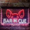 ADVPRO BBQ Pig Nose Funny Garden Display Dual Color LED Neon Sign st6-i3907 - White & Red