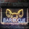 ADVPRO BBQ Pig Nose Funny Garden Display Dual Color LED Neon Sign st6-i3907 - White & Yellow