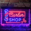 ADVPRO Barber Shop Pole Scissor Hair Cut Dual Color LED Neon Sign st6-i3909 - Blue & Red