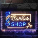 ADVPRO Barber Shop Pole Scissor Hair Cut Dual Color LED Neon Sign st6-i3909 - Blue & Yellow