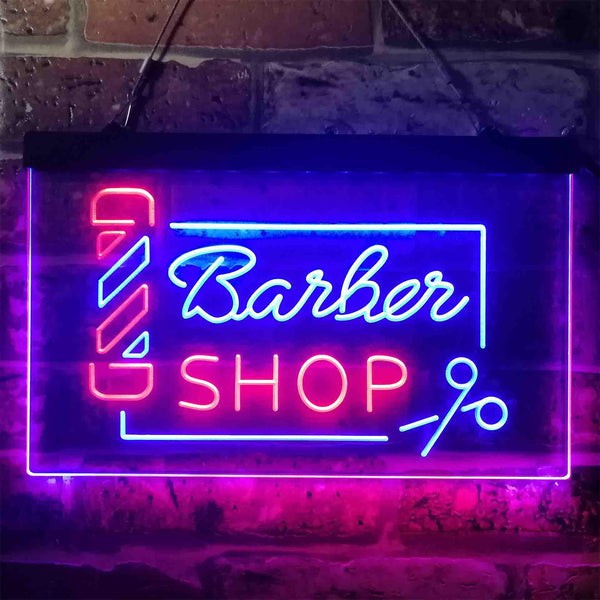 ADVPRO Barber Shop Pole Scissor Hair Cut Dual Color LED Neon Sign st6-i3909 - Red & Blue