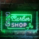 ADVPRO Barber Shop Pole Scissor Hair Cut Dual Color LED Neon Sign st6-i3909 - White & Green
