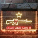 ADVPRO Come and Take It Gun Star Military Army Dual Color LED Neon Sign st6-i3910 - Red & Yellow