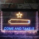 ADVPRO Come and Take It Cannon Star Military Army Dual Color LED Neon Sign st6-i3911 - Blue & Yellow