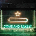 ADVPRO Come and Take It Cannon Star Military Army Dual Color LED Neon Sign st6-i3911 - Green & Yellow