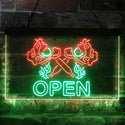 ADVPRO Tattoo Machine Shader Gun Shop Open Dual Color LED Neon Sign st6-i3913 - Green & Red