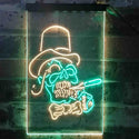 ADVPRO Hat Grim Reaper Skull Skeleton Tattoo  Dual Color LED Neon Sign st6-i3918 - Green & Yellow