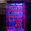 ADVPRO Family Rules Dream Big Living Room Decoration  Dual Color LED Neon Sign st6-i3921 - Red & Blue