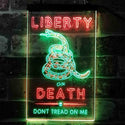 ADVPRO Don't Treat on Me Liberty or Death Snake  Dual Color LED Neon Sign st6-i3922 - Green & Red