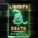 ADVPRO Don't Treat on Me Liberty or Death Snake  Dual Color LED Neon Sign st6-i3922 - Green & Yellow