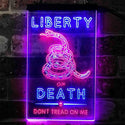 ADVPRO Don't Treat on Me Liberty or Death Snake  Dual Color LED Neon Sign st6-i3922 - Red & Blue