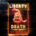 ADVPRO Don't Treat on Me Liberty or Death Snake  Dual Color LED Neon Sign st6-i3922 - Red & Yellow