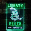 ADVPRO Don't Treat on Me Liberty or Death Snake  Dual Color LED Neon Sign st6-i3922 - White & Green