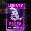 ADVPRO Don't Treat on Me Liberty or Death Snake  Dual Color LED Neon Sign st6-i3922 - White & Purple