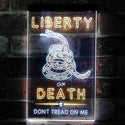 ADVPRO Don't Treat on Me Liberty or Death Snake  Dual Color LED Neon Sign st6-i3922 - White & Yellow