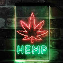 ADVPRO Hemp Leaf High Live Home Decoration  Dual Color LED Neon Sign st6-i3925 - Green & Red