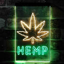 ADVPRO Hemp Leaf High Live Home Decoration  Dual Color LED Neon Sign st6-i3925 - Green & Yellow