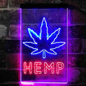 ADVPRO Hemp Leaf High Live Home Decoration  Dual Color LED Neon Sign st6-i3925 - Red & Blue
