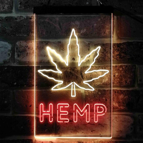 ADVPRO Hemp Leaf High Live Home Decoration  Dual Color LED Neon Sign st6-i3925 - Red & Yellow