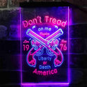 ADVPRO Don't Treat on Me Liberty or Death America Gun 1976  Dual Color LED Neon Sign st6-i3931 - Blue & Red