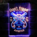 ADVPRO Don't Treat on Me Liberty or Death America Gun 1976  Dual Color LED Neon Sign st6-i3931 - Blue & Yellow