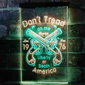 ADVPRO Don't Treat on Me Liberty or Death America Gun 1976  Dual Color LED Neon Sign st6-i3931 - Green & Yellow