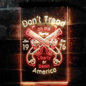 ADVPRO Don't Treat on Me Liberty or Death America Gun 1976  Dual Color LED Neon Sign st6-i3931 - Red & Yellow