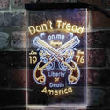 ADVPRO Don't Treat on Me Liberty or Death America Gun 1976  Dual Color LED Neon Sign st6-i3931 - White & Yellow