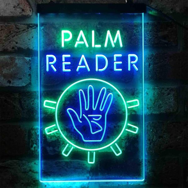 ADVPRO Palm Reader Hand Display  Dual Color LED Neon Sign st6-i3933 - Green & Blue