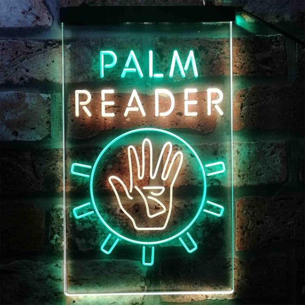 ADVPRO Palm Reader Hand Display  Dual Color LED Neon Sign st6-i3933 - Green & Yellow