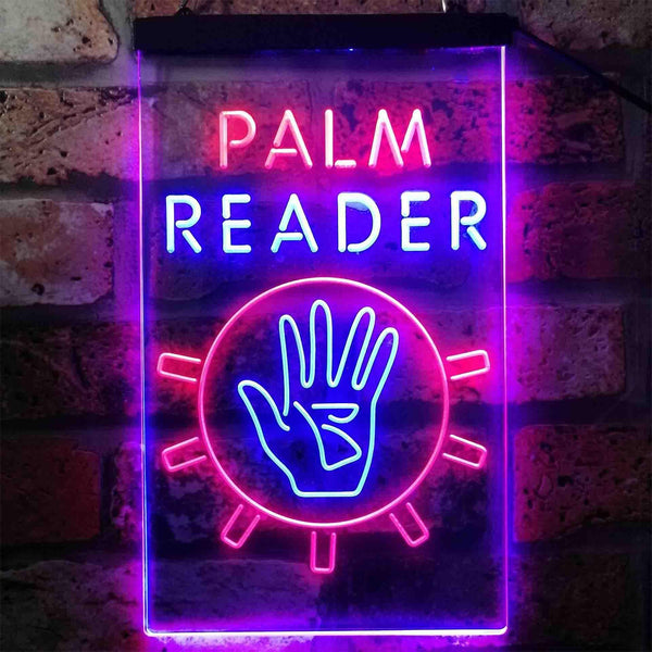 ADVPRO Palm Reader Hand Display  Dual Color LED Neon Sign st6-i3933 - Red & Blue