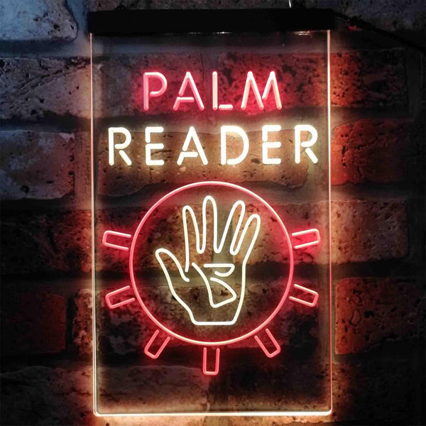 ADVPRO Palm Reader Hand Display  Dual Color LED Neon Sign st6-i3933 - Red & Yellow