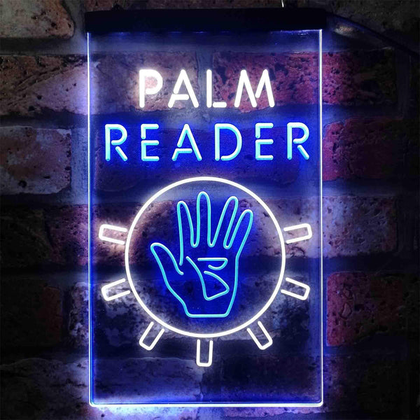 ADVPRO Palm Reader Hand Display  Dual Color LED Neon Sign st6-i3933 - White & Blue