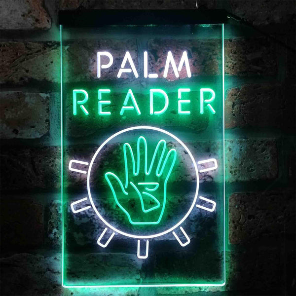ADVPRO Palm Reader Hand Display  Dual Color LED Neon Sign st6-i3933 - White & Green