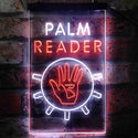 ADVPRO Palm Reader Hand Display  Dual Color LED Neon Sign st6-i3933 - White & Orange