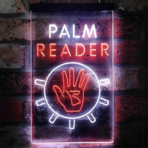 ADVPRO Palm Reader Hand Display  Dual Color LED Neon Sign st6-i3933 - White & Orange