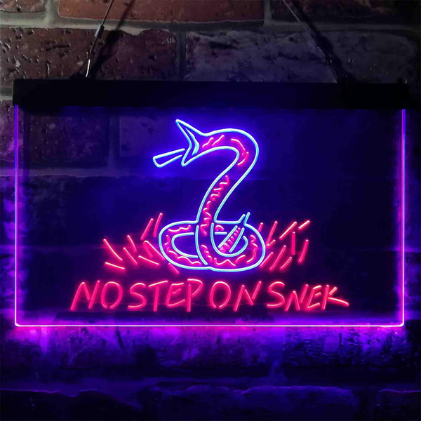 ADVPRO No Step on Snek Gadsden Flag Dual Color LED Neon Sign st6-i3934 - Blue & Red