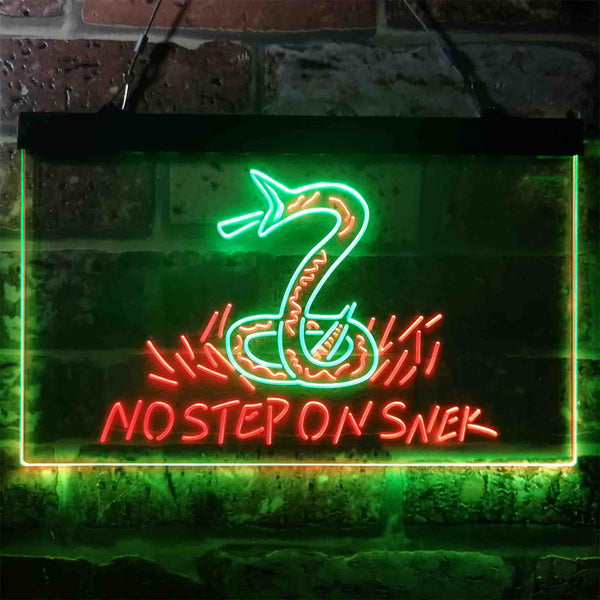 ADVPRO No Step on Snek Gadsden Flag Dual Color LED Neon Sign st6-i3934 - Green & Red
