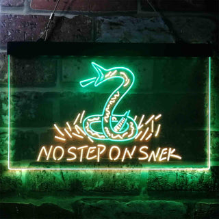 ADVPRO No Step on Snek Gadsden Flag Dual Color LED Neon Sign st6-i3934 - Green & Yellow
