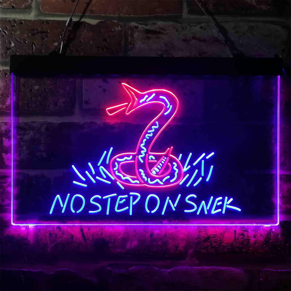ADVPRO No Step on Snek Gadsden Flag Dual Color LED Neon Sign st6-i3934 - Red & Blue