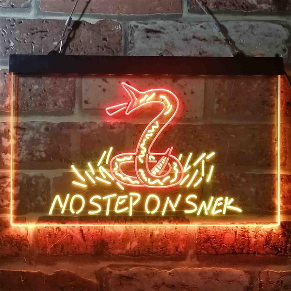 ADVPRO No Step on Snek Gadsden Flag Dual Color LED Neon Sign st6-i3934 - Red & Yellow