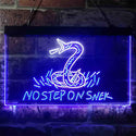 ADVPRO No Step on Snek Gadsden Flag Dual Color LED Neon Sign st6-i3934 - White & Blue